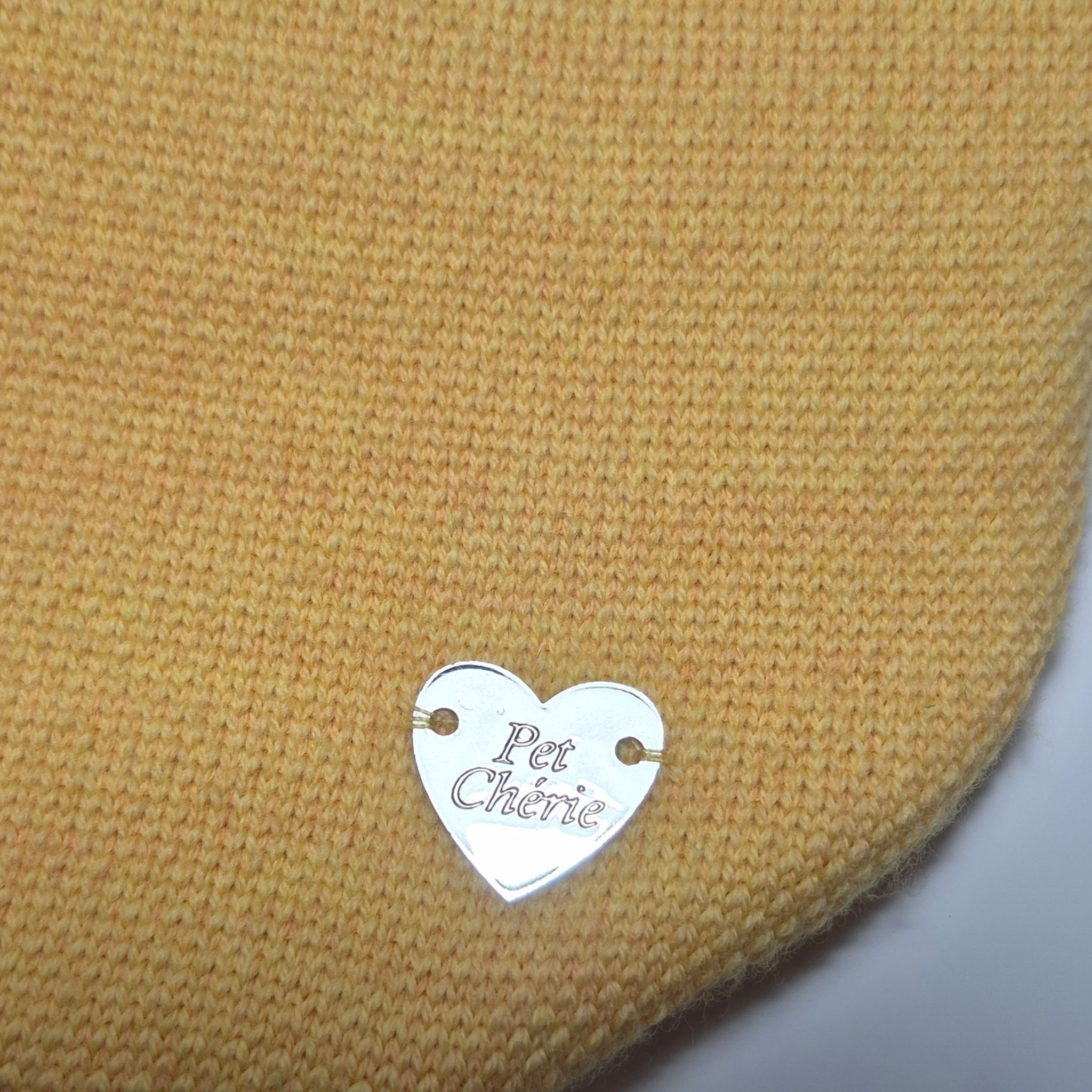 Maglione Giallo Lana Merino con Swarovski per Cani